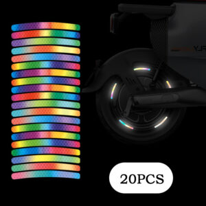 20pcs Motorcycle Car Wheel Hub Reflective Sticker For Night Driving Luminous Decoration Crystal warning safety sign Sticker