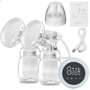 Double Electric Breast Pump Machine BPA Free Rechargeable LED Display Breastfeeding Suction Pump Portable Breast Milk Extractor
