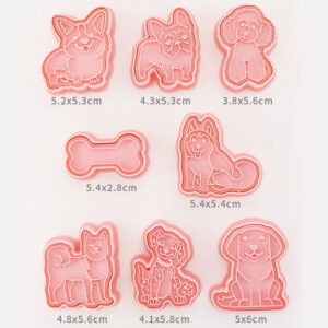 8Pcs Jungle Safari Cookie Cutter Biscuit Baking Mold Dinosaur Dog Cat Bear Foreset Animals Baking Cookie Tool Kid Birthday Party