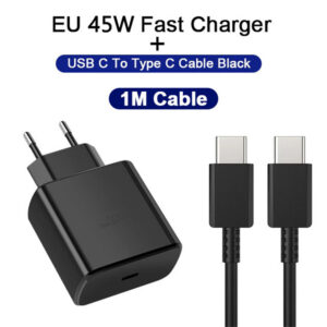 Original 45W PD Charger for Samsung Galaxy S22 S23 Ultra Note 10+ 5G USB C Mobile Phone Type C Fast Quick Charging Wall Adapter