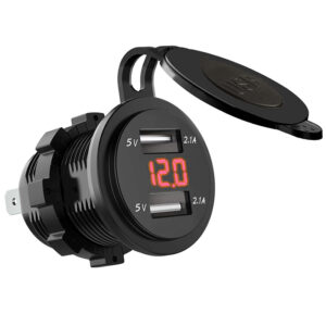 Dual USB Port 12V/24V Waterproof Motorbike Motorcycle Handlebar Charger 5V 2.1A Adapter Power Supply Socket for Phone Mobile
