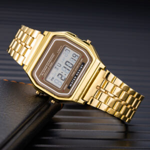 Fashion Digital Men’s Watches Luxury Stainless Steel Link Bracelet Wrist Watch Band Business Electronic Male Clock Reloj Hombre