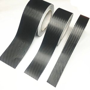 5m Long 3D Carbon Fiber DIY Paste Protective Film Auto Bumper Rearview Mirror Tail Door Sill Moulding Strips Car Accessories