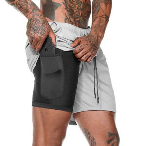 2024 Sport Shorts Men Sportswear Double-deck Running Shorts 2 In 1 Beach Bottoms Summer Gym Fitness Training Jogging Short Pants