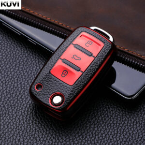 Leather TPU Keychain Key Case Cover For VW Volkswagen Polo Tiguan Passat B5 B6 B7 Golf 4 5 6 MK6 Jetta Lavida Skoda Octavia Seat