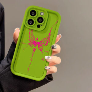 Butterfly Girl Cover For iPhone 15 Pro Max Case iPhone 11 12 13 14 7 8 Plus SE 2020 2022 X XR XS Max Soft Silicone Phone Bumper