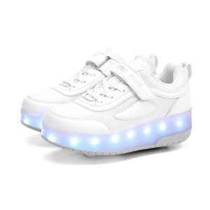 Children’s Skating Shoes Led Light and Fashionable Boy Sports Shoes Girls’ Stuck Casual Shoes Breathable Children’s Sports Shoes
