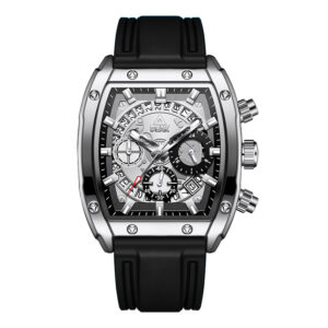 peak peak pioneer series barrel-type multi-functional quartz watch trendy silicone band wholesale men’s watch