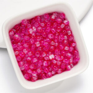 St.kunkka 50pcs 4mm x 4.5mm Glass Ice Cracks Beads Loose Spacer Beads For DIY Bracelets Necklaces Jewelry Accessories Making
