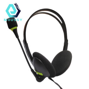 Dual Socket Wired Headset with HD-compatible Microphone Superior Sound Quality Wired Headphones for PC /Laptop/Computer