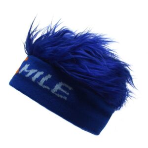 Hip Hop Brimless Beanie Wig Hat Outdoor Knitted Fluffy Fun Short Hair Caps Rock Retro Fake Hair Skullcap Men