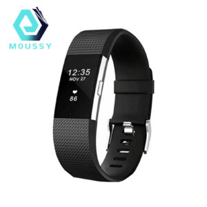 Watch Band Checkered Pattern Smartwatch Bracelet Soft Silicone Strap Replacement for Fitbit Charge 2(just 1 Strap,not 1 watch)
