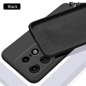 Biruiqu For Motorola Edge 50 Pro Case Liquid Silicone Soft Gel Rubber Shockproof Cover