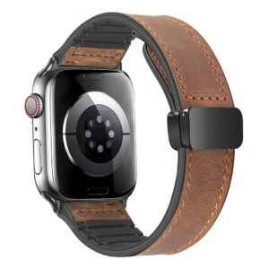 Leather+Silicone Strap For Apple Watch Band 49mm 44mm 45mm 42mm 40mm 41mm 38mm Bracelet Correa IWatch Series 9 8 7 SE 6 Ultra 2