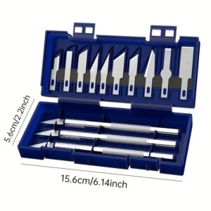 13pcs Metal Carving Knife Pen Art Seal Cutting Manual Combination Paper Cuttings Non-Slip Gadget DIY Precision Repair Tool