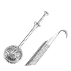 Stainless Steel Tea Strainer, Tea Diffuser Tea Infuser for Loose Tea, Coffee, Spices, Long-Handle Tea Filter Holder Tool
