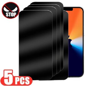 5PCS Anti-Spy Glass For iPhone 11 12 13 14 15 PRO MAX Privacy Screen Protectors For iPhone X XS MAX XR 15 13 11 Tempered Glass