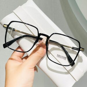 Square Blue Light Blocking Glasses Man And Women Black Oversized Optical Eyeglasses Vision Spectacles Big Frame Computer Eyewear