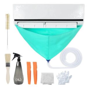 1/6/8pcs Air Conditioning Cleaning Kit Leak-proof Cover Full Set of Air Conditioner Cleaner with Water Pipe Clean Tools