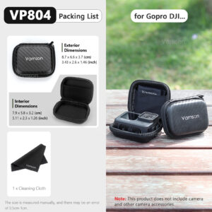 Vamson Mini PU Protective Storage Case for Gopro Hero 11 10 9 8 7 for DJI OSMO Action for Insta 360 X3 One X2 Camera Accessories