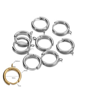St. kunkka 10pcs 10mm Stainless Steel Earrings For DIY Earrings Jewelry Accessories Making