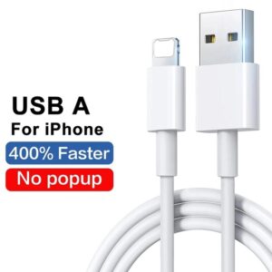 2.4A USB Cable for iPhone 14 13 12 11 Pro 7 8 Plus Max X Xr Fast Charging USB Data Sync Phone Charger Wire Cord
