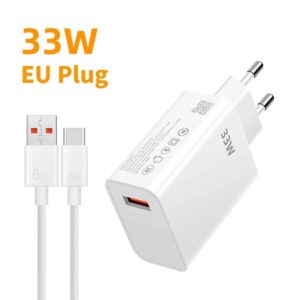 33W USB Charger Quick Charge 3.0 Fast Charging Mobile Power Adapter For iPhone 15 Xiaomi 14 Huawei Samsung Mobile Phone Charger