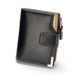 Baellerry Short Luxury Men Wallets Zipper Coin Pocket Card Holder Male Wallet Clutch Photo Holder Brand Man Purses Wallet