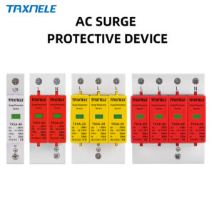 AC SPD 1P 2P 3P 4P 20KA 40KA 60KA 385V House Lightning Surge Protector Protective Low-voltage Arrester Device 10KA 30KA
