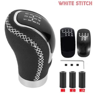 Universal 5/6 Speed Gear Shift Knob Shifter Lever Handle Modified Stick Leather Auto Accessories For All Manual Car Modles