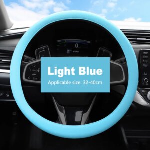 Car Silicone Steering Wheel Cover Four seasons Universal Elastic Glove Cover Texture Soft Multi Color Auto Decoration Accessorie