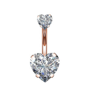 1PC Steel Belly Button Rings Crystal Piercing Navel Heart Style Navel Piercing Earring Belly Piercing Sexy Body Jewelry