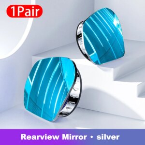 SEAMETAL 2pcs Car Rearview Mirrors 360 Degree Adjustable Blind Spot Mirror HD Frameless Wide-angle Rearview Auxiliary Mirrors