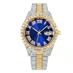 High quality luxury fashion high-end Mantianxing diamond steel belt Men’s quartz watch Boy business sports clock retro