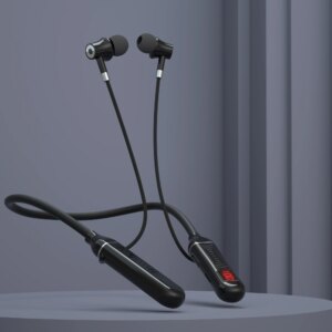 Wireless Earphones 5.3 Neckband Headphones Gaming LED Display Stereo Sports Headset Halter Waterproof Magnetic Earbuds