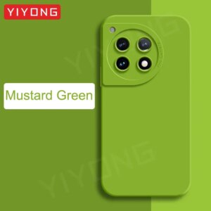 For OnePlus12 Case YIYONG Square Liquid Silicone Soft Cover For OnePlus 12 12R One Plus 11 11R OnePlus12R OnePlus11 Phone Cases