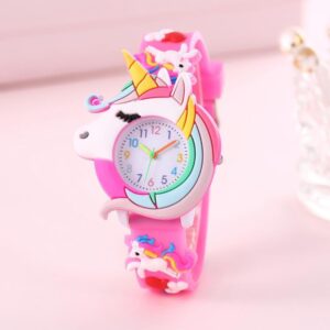 2024 New Rainbow Cloud Printed Silicone Band Children’s Watch Girl Cute Cartoon Quartz Watch Kids Watches Boys Girl Watche