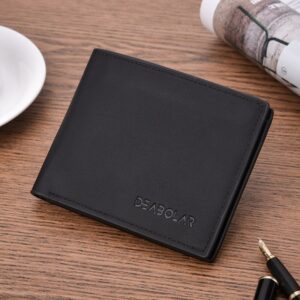 New Men PU Leather Purse Black Frosted Material Youth Credit Card Holder Coin Purse 2023 Men Purse