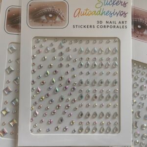 Face Stickers Love Pearls DIY Self-adhesive Children’s Gemstone Stickers Stage Temporary Tattoo Waterproof Festival Art