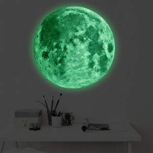 3D Luminous Moon Wall Sticker Fluorescent Glow In The Dark Star Moon Wall Stickers Decals Wallpaper Kids Room Home Decoration