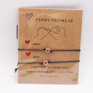 2pcs/Set Y2K Heart Luminous Couple Bracelet Adjustable Hand Braided Rope Bangle Girls Bracelet Promise Bracelet Lover Friendship