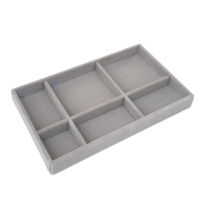 Velvet Jewelry Display Stackable Exquisite Jewellery Holder Portable Ring Earrings Necklace Organizer Box
