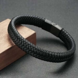 1PC Men’s and Women’s Fashion Trend Leather Weaving Rope Bracelet Bracelet, Date, Travel, Banquet, Party, Festival Dressing Gift