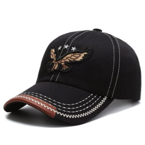 Hats Men’S And Women’S Four-Season Shade Baseball Cap Eagle Embroidery Korean Version Trendy Casual Couple Sunscreen Sun Hat