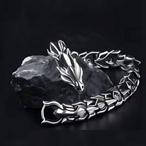 3 Color 20CM Men’s Viking Domineering Dragon Vintage Punk Hiphop Bangle Bracelet Birthday Gift