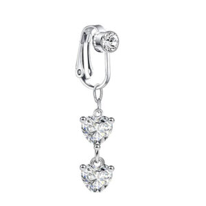 Faux Fake Belly Piercing Butterfly Leaves Dangling Long Fake Belly Button Pircing Clip On Umbilical Navel Cartilage Earring Clip
