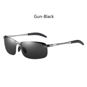 Classic Metal Men Polarized Sunglasses Fashion Driving Fishing Half Frame Retro Sun Glasses Luxury Brand Designer Eyewear UV400