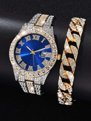 Hip Hop Watch Male Watch Luxury Water Proof Brand Watches Stainless Steel Round Clock Men Quartz Wristwatches Gift Boyfriend