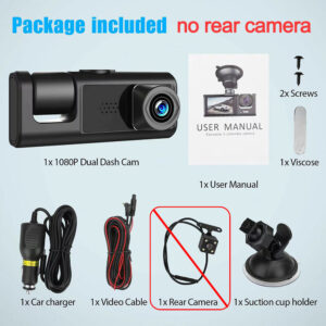 3 Channel Dash Cam for Car Front And Rear Camera 1080P Video Recorder Dashcam Black Box Car DVR Rear View Camera car accessory