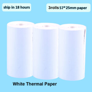 Mini Printer With Themal White Adhesive Paper Pocket Price Label Office Note Picture Printing Maker Portable Christmas Gifts